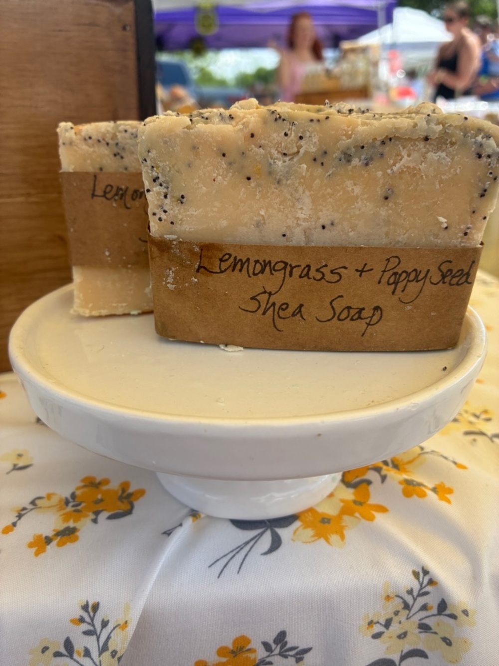 Yellow Flower Farm Lemongrass poppy seed  all natural shea Soap.